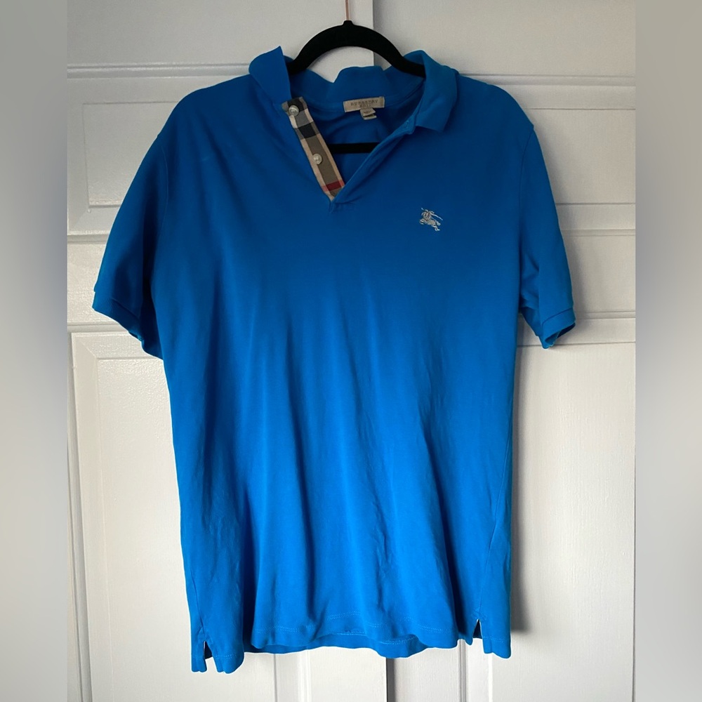 Blue Burberry Brit men’s Polo Shirt size small